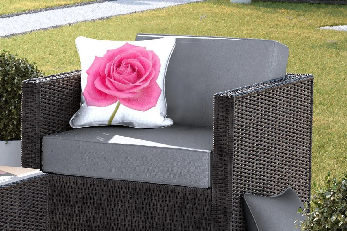 Sierkussen Roze Roos Voor Buiten - Close-up Van Enkele Roze Roos Op Witte Achtergrond - 40x40 Cm - Vierkant Weerbestendig Tuinkussen / Tuinmeubelkussen Van Polyester 7 Sierkussen Roze Roos Voor Buiten - Close-up Van Enkele Roze Roos Op Witte Achtergrond - 40x40 Cm - Vierkant Weerbestendig Tuinkussen / Tuinmeubelkussen Van Polyester - Afbeelding 5