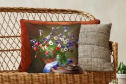 Kussenhoes 45x45 Cm - Bloemen - Thee - Stilleven - Katoen / Polyester - Voor Binnen -Pillowmonkey 1200x800 281