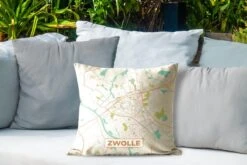 Buitenkussen - Kaart - Zwolle - Vintage - 45x45 Cm - Weerbestendig -Pillowmonkey 1200x800 2813