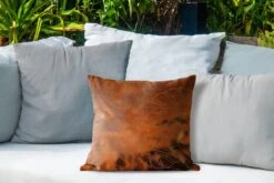 Tuinkussen - Patronen - Luxe - Blad - Brons - 40x40 Cm - Weerbestendig -Pillowmonkey 1200x800 2897