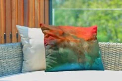 Buitenkussens - Tuin - Abstract Werk Gemaakt Met Waterverf En Rode Met Bruine En Blauwe Kleuren - 60x40 Cm -Pillowmonkey 1200x800 2959