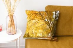 Kussenhoes 40x40 Cm - Gele Bladeren In De Bossen Van Het Engelse Nationaal Park New Forest - Katoen / Polyester - Voor Binnen -Pillowmonkey 1200x800 31