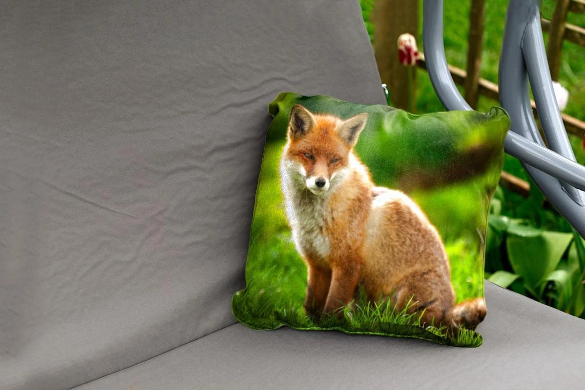 Buitenkussens - Tuin - Rode Vos In Zonlicht - 40x40 Cm 4 Buitenkussens - Tuin - Rode Vos In Zonlicht - 40x40 Cm - Afbeelding 2