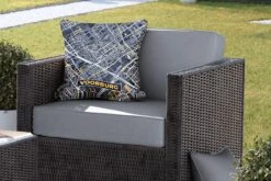 Buitenkussen - Plattegrond - Voorburg - Goud - Zwart - 45x45 Cm - Weerbestendig -Pillowmonkey 1200x800 3329