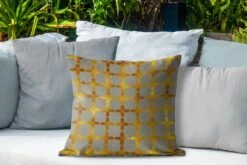 Buitenkussen Weerbestendig - Patronen - Luxe - Grijs - Goud - 50x50 Cm -Pillowmonkey 1200x800 3332