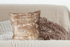 Kussenhoes 50x50 Cm - Dierenprint - Slang - Goud - Luxe - Katoen / Polyester - Voor Binnen -Pillowmonkey 1200x800 347