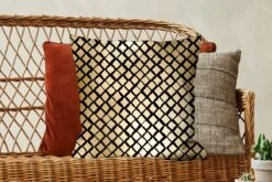 Kussenhoes 50x50 Cm - Patronen - Goud - Ruit - Katoen / Polyester - Voor Binnen -Pillowmonkey 1200x800 369