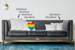 Kussenhoes 40x40 Cm - Een Hart Met Alle Kleuren Van De Regenboog - Katoen / Polyester - Voor Binnen -Pillowmonkey 1200x800 381