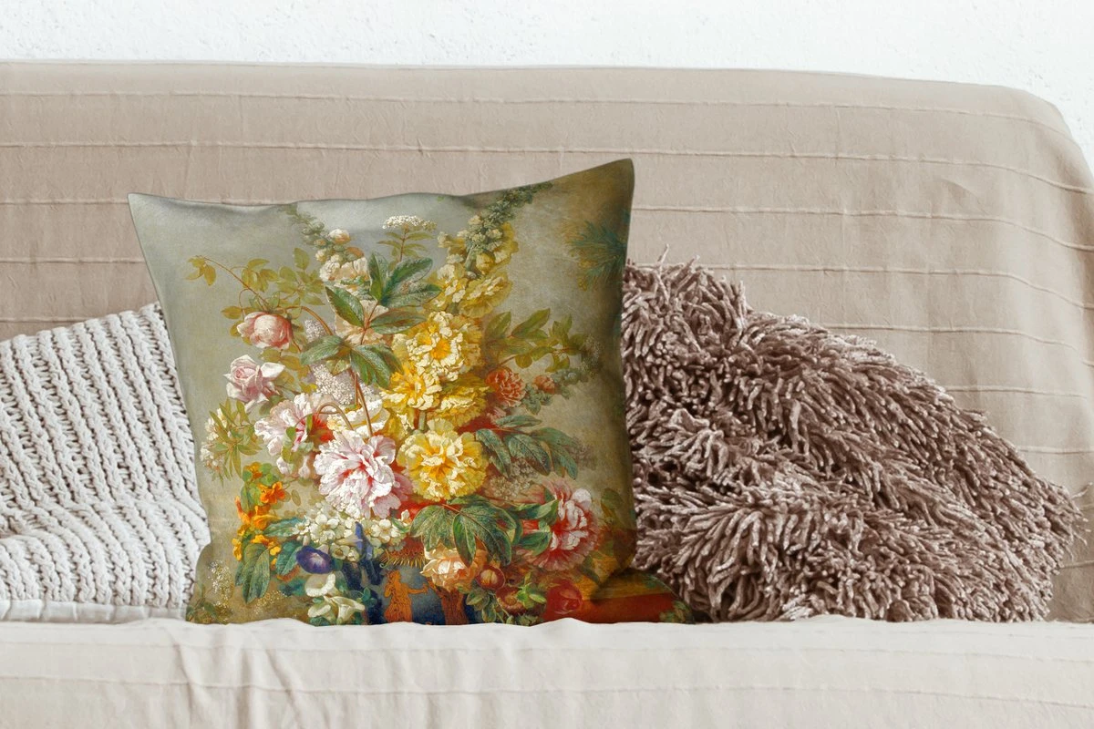 Kussenhoes 50x50 Cm - Grote Vaas Met Bloemen - Josep Mirabent - Schilderij - Katoen / Polyester - Voor Binnen 5 Kussenhoes 50x50 Cm - Grote Vaas Met Bloemen - Josep Mirabent - Schilderij - Katoen / Polyester - Voor Binnen - Afbeelding 3