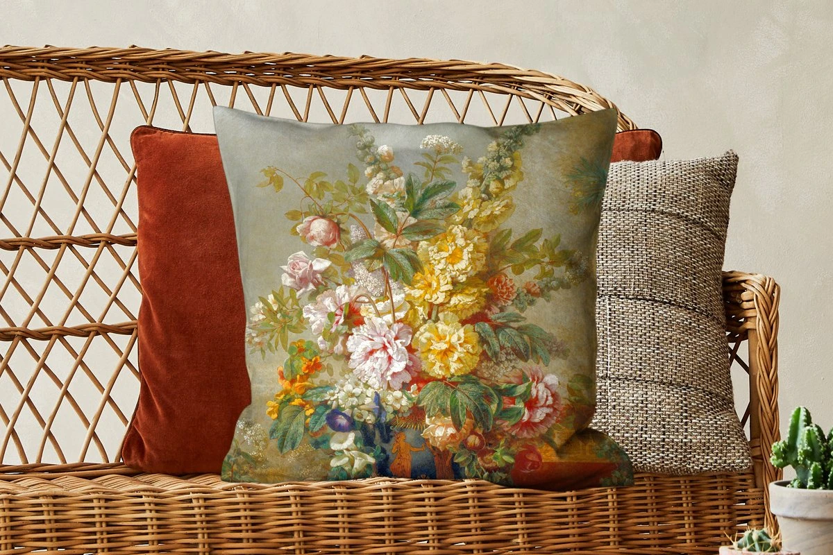 Kussenhoes 50x50 Cm - Grote Vaas Met Bloemen - Josep Mirabent - Schilderij - Katoen / Polyester - Voor Binnen 6 Kussenhoes 50x50 Cm - Grote Vaas Met Bloemen - Josep Mirabent - Schilderij - Katoen / Polyester - Voor Binnen - Afbeelding 4