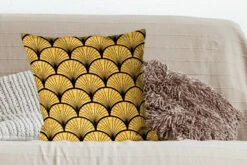 Kussenhoes 60x60 Cm - Gouden Patroon - Katoen / Polyester - Voor Binnen -Pillowmonkey 1200x800 392