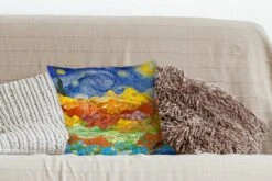 Kussenhoes 40x40 Cm - Van Gogh - Sterrennacht - Oude Meesters - Katoen / Polyester - Voor Binnen -Pillowmonkey 1200x800 411