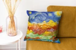 Kussenhoes 40x40 Cm - Van Gogh - Sterrennacht - Oude Meesters - Katoen / Polyester - Voor Binnen -Pillowmonkey 1200x800 413