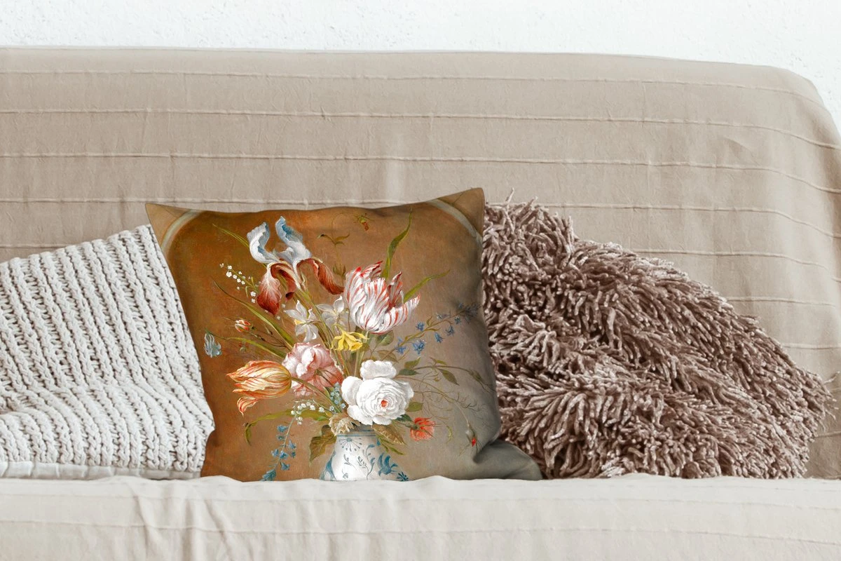 Kussenhoes 40x40 Cm - Bloemstilleven - Balthasar Van Der Ast - Schilderij - Katoen / Polyester - Voor Binnen 5 Kussenhoes 40x40 Cm - Bloemstilleven - Balthasar Van Der Ast - Schilderij - Katoen / Polyester - Voor Binnen - Afbeelding 3