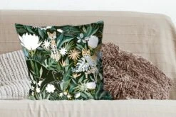 Kussenhoes 60x60 Cm - Jungle - Panter - Luipaard - Planten - Katoen / Polyester - Voor Binnen -Pillowmonkey 1200x800 434