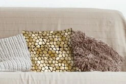 Kussenhoes 40x40 Cm - Patronen - Vormen - Goud - Katoen / Polyester - Voor Binnen -Pillowmonkey 1200x800 437