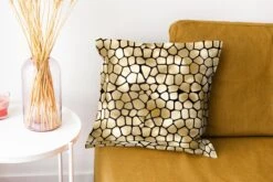 Kussenhoes 40x40 Cm - Patronen - Vormen - Goud - Katoen / Polyester - Voor Binnen -Pillowmonkey 1200x800 439