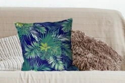 Kussenhoes 50x50 Cm - Jungle - Patronen - Blad - Jongens - Meisjes - Kinderen - Katoen / Polyester - Voor Binnen -Pillowmonkey 1200x800 462