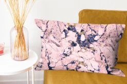 Kussenhoes 60x40 Cm - Marmer - Goud - Roze - Blauw - Patronen - Katoen / Polyester - Voor Binnen -Pillowmonkey 1200x800 470