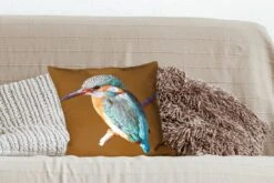 Kussenhoes 40x40 Cm - IJsvogel - Takken - Kleurrijk - Katoen / Polyester - Voor Binnen -Pillowmonkey 1200x800 482