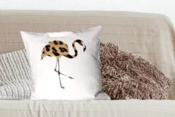 Kussenhoes 50x50 Cm - Flamingo - Vogel - Panterprint - Katoen / Polyester - Voor Binnen -Pillowmonkey 1200x800 490