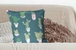 Kussenhoes 60x60 Cm - Zomer - Cactus - Blauw - Katoen / Polyester - Voor Binnen 10 Kussenhoes 60x60 Cm - Zomer - Cactus - Blauw - Katoen / Polyester - Voor Binnen -Pillowmonkey 1200x800 514