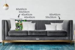 Kussenhoes 50x50 Cm - Jungle - Dieren - Bladeren - Bloemen - Katoen / Polyester - Voor Binnen -Pillowmonkey 1200x800 522