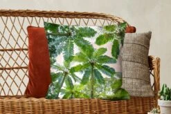 Kussenhoes 50x50 Cm - Bomen En Bladeren In Jungle - Katoen / Polyester - Voor Binnen -Pillowmonkey 1200x800 53