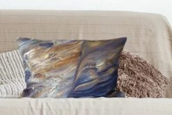 Kussenhoes 60x40 Cm - Marmer - Goud - Waterverf - Textuur - Katoen / Polyester - Voor Binnen -Pillowmonkey 1200x800 530