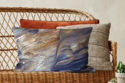 Kussenhoes 60x40 Cm - Marmer - Goud - Waterverf - Textuur - Katoen / Polyester - Voor Binnen -Pillowmonkey 1200x800 531