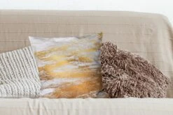 Kussenhoes 45x45 Cm - Marmer - Grijs - Goud - Katoen / Polyester - Voor Binnen -Pillowmonkey 1200x800 549