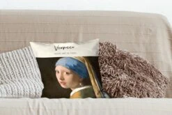 Kussenhoes 40x40 Cm - Meisje Met De Parel - Johannes Vermeer - Oude Meesters - Katoen / Polyester - Voor Binnen -Pillowmonkey 1200x800 55
