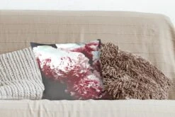 Kussenhoes 40x40 Cm - Boeket Roze Pioenrozen - Katoen / Polyester - Voor Binnen -Pillowmonkey 1200x800 563