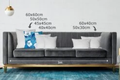 Kussenhoes 50x50 Cm - Tropisch - Bloemen - Blauw - Katoen / Polyester - Voor Binnen -Pillowmonkey 1200x800 589