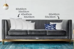 Kussenhoes 50x30 Cm - Blauw - Goud - Marmer - Patroon - Katoen / Polyester - Voor Binnen -Pillowmonkey 1200x800 611