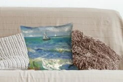 Kussenhoes 45x45 Cm - Zeegezicht Bij Les-Saintes-Maries-de-la-Mer - Schilderij Van Vincent Van Gogh - Katoen / Polyester - Voor Binnen 10 Kussenhoes 45x45 Cm - Zeegezicht Bij Les-Saintes-Maries-de-la-Mer - Schilderij Van Vincent Van Gogh - Katoen / Polyester - Voor Binnen -Pillowmonkey 1200x800 612