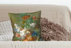 Kussenhoes 50x50 Cm - Stilleven Met Bloemen - Schilderij Van Jan Van Huysum - Katoen / Polyester - Voor Binnen -Pillowmonkey 1200x800 628