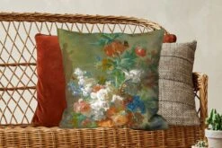 Kussenhoes 50x50 Cm - Stilleven Met Bloemen - Schilderij Van Jan Van Huysum - Katoen / Polyester - Voor Binnen -Pillowmonkey 1200x800 629