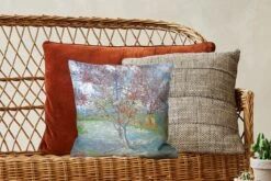 Kussenhoes 40x40 Cm - De Roze Perzikboom - Vincent Van Gogh - Katoen / Polyester - Voor Binnen -Pillowmonkey 1200x800 655