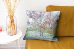 Kussenhoes 40x40 Cm - De Roze Perzikboom - Vincent Van Gogh - Katoen / Polyester - Voor Binnen -Pillowmonkey 1200x800 656