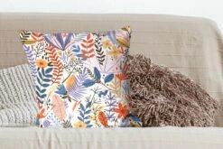 Kussenhoes 60x60 Cm - Zomer - Planten - Pastel - Katoen / Polyester - Voor Binnen -Pillowmonkey 1200x800 66