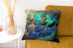 Kussenhoes 45x45 Cm - Veren - Pauwveren - Pauw - Blauw - Kunst - Katoen / Polyester - Voor Binnen 12 Kussenhoes 45x45 Cm - Veren - Pauwveren - Pauw - Blauw - Kunst - Katoen / Polyester - Voor Binnen -Pillowmonkey 1200x800 677