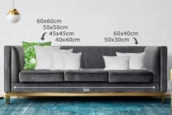 Kussenhoes 60x60 Cm - Groene Planten Op Ondergrond Van Tropisch Gebied - Katoen / Polyester - Voor Binnen -Pillowmonkey 1200x800 694