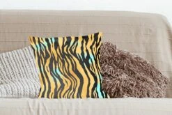 Kussenhoes 45x45 Cm - Patronen - Zebra - Goud - Katoen / Polyester - Voor Binnen -Pillowmonkey 1200x800 733