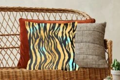 Kussenhoes 45x45 Cm - Patronen - Zebra - Goud - Katoen / Polyester - Voor Binnen -Pillowmonkey 1200x800 734