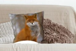 Kussenhoes 50x50 Cm - Vos - Bos - Rood - Katoen / Polyester - Voor Binnen -Pillowmonkey 1200x800 742