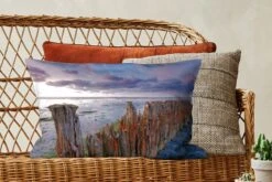 Kussenhoes 60x40 Cm - Palen In De Waddenzee Bij Moddergat - Katoen / Polyester - Voor Binnen -Pillowmonkey 1200x800 746