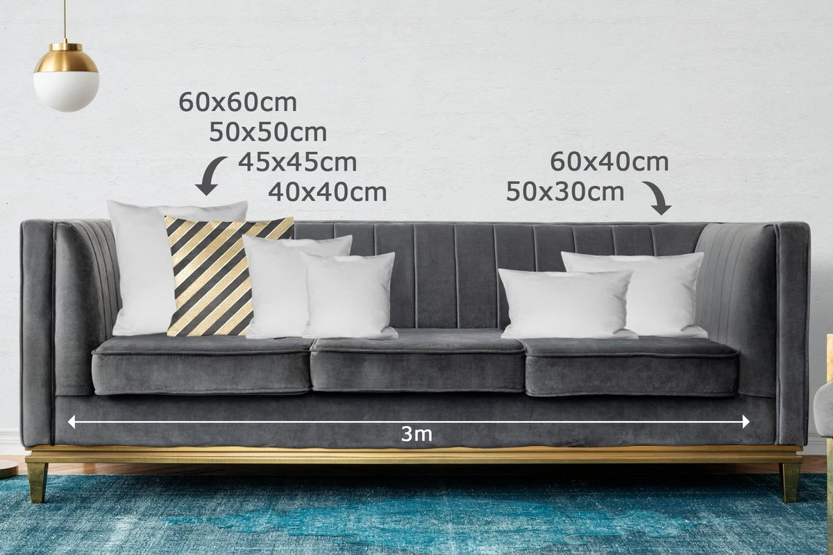 Kussenhoes 50x50 Cm - Patronen - Strepen - Goud - Zwart - Katoen / Polyester - Voor Binnen 8 Kussenhoes 50x50 Cm - Patronen - Strepen - Goud - Zwart - Katoen / Polyester - Voor Binnen - Afbeelding 6