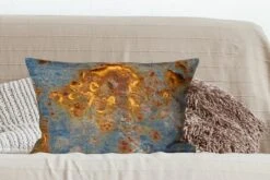 Kussenhoes 60x40 Cm - Staal - Roest - Goud - Katoen / Polyester - Voor Binnen -Pillowmonkey 1200x800 752