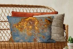 Kussenhoes 60x40 Cm - Staal - Roest - Goud - Katoen / Polyester - Voor Binnen -Pillowmonkey 1200x800 753